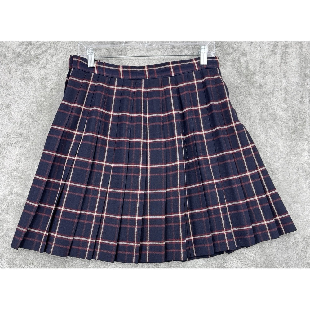 Vintage Talbots Skirt 10 Wool Pleated Academia Preppy Grunge Button Schoolgirl